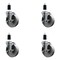 Service Caster 5'' Semi Steel Swivel 1-3/8'' Expanding Stem Caster Set with Brake, 4PK SCC-EX20S514-SSS-TLB-138-4 - alternate 1